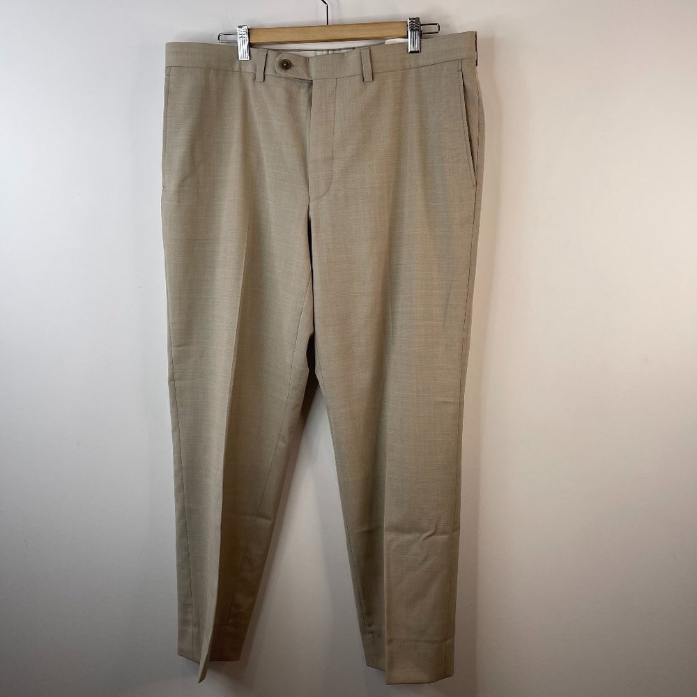 Stonehouse Men Beige Wool Blend Hunter Dress Pants Size 38R